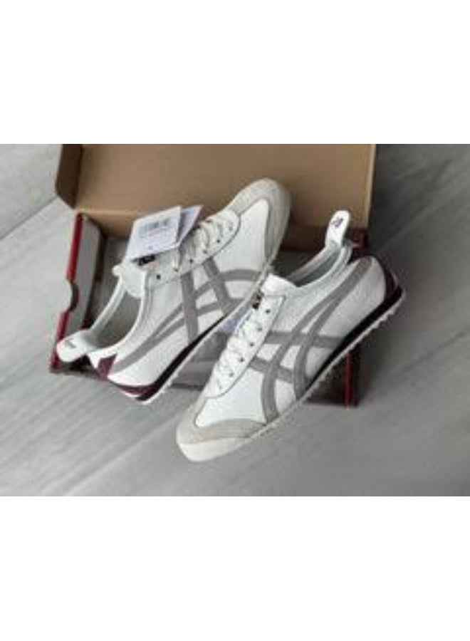 Onitsuka Tiger أونيتيكا تايجر مكسيكو 66 أبيض رمادي توت - Image 1