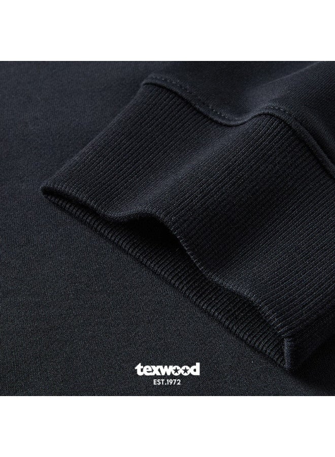 Texwood Apple Men's Hoodie Printed Long Sleeve Jacket Youth Casual Crewneck Black 2XL - Image 3