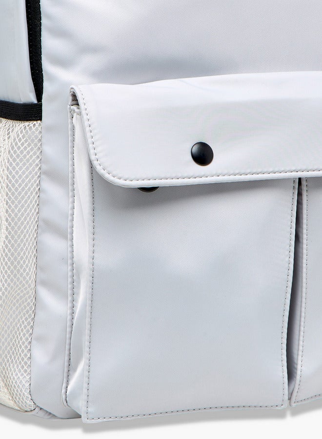 MISSY Solid Backpack with Adjustable Straps and Zip Closure - 12x30x41 cm - Image 5