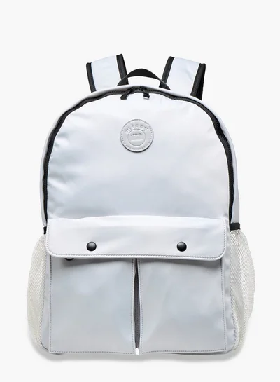 ميسي Solid Backpack with Adjustable Straps and Zip Closure - 12x30x41 cm