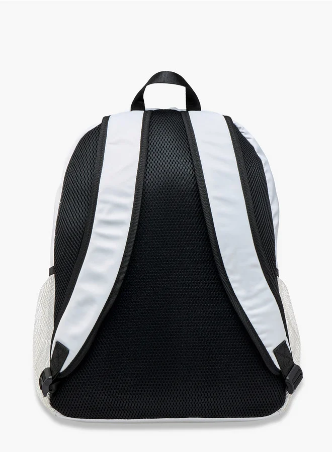 ميسي Solid Backpack with Adjustable Straps and Zip Closure - 12x30x41 cm
