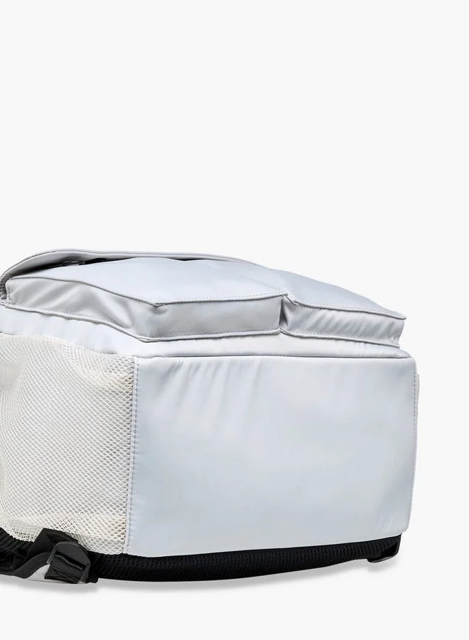 Missy GREY Solid School Backpack With Adjustable Straps And Zip Closure - 12X30X41 Cm  | Best Price UAE