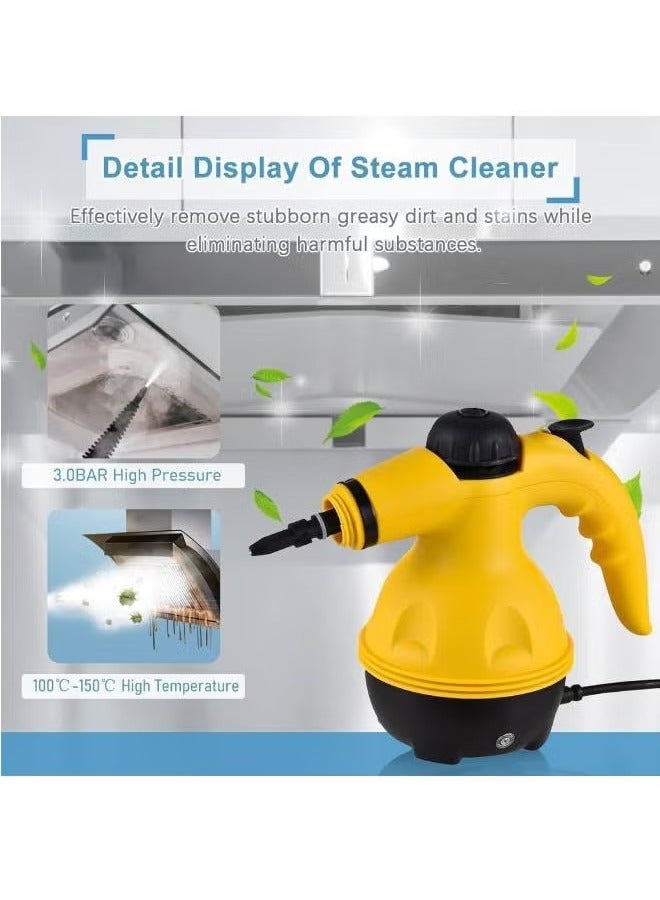Houmt 1000W Portable Handheld Steam Cleaner with 9 Accessories – High Temperature Pressurized Cleaning Machine for Kitchen Sofa Bathroom Car and Windows - Image 3