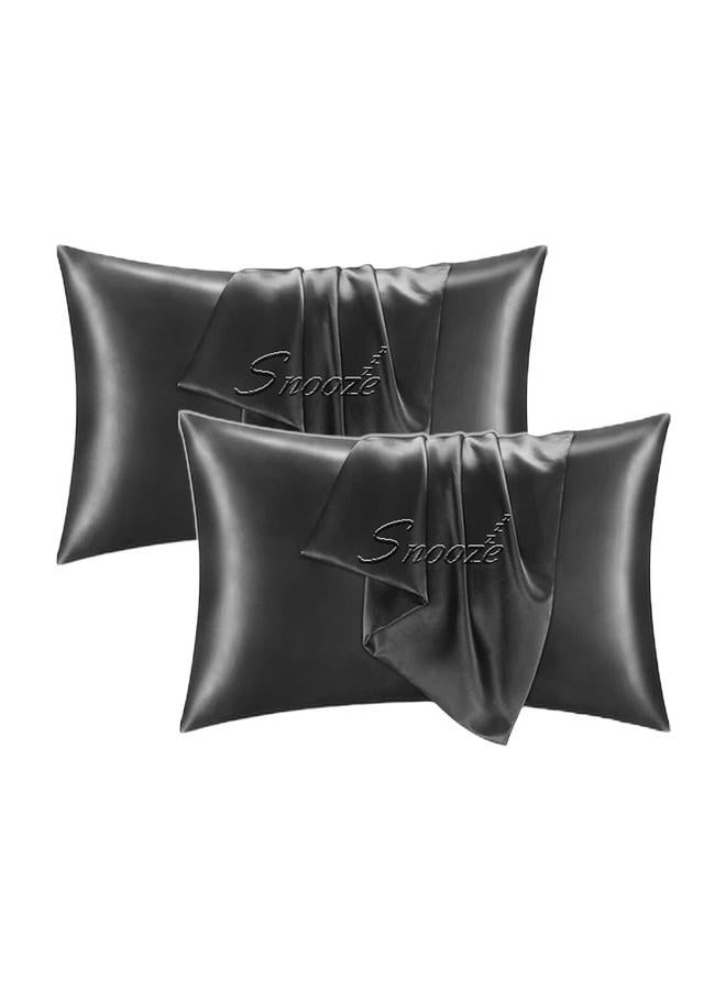 snooze Buy one Get one,Snooze Satin Pillowcase for Hair and Skin, 48,70 cm, Black - Image 1