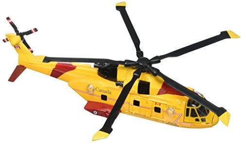 NewRay New Ray AgustaWestland AW101 EH101 Helicopter Yellow Canada Forces Search Rescue Sky Pilot Series 172 Diecast Model - Image 1