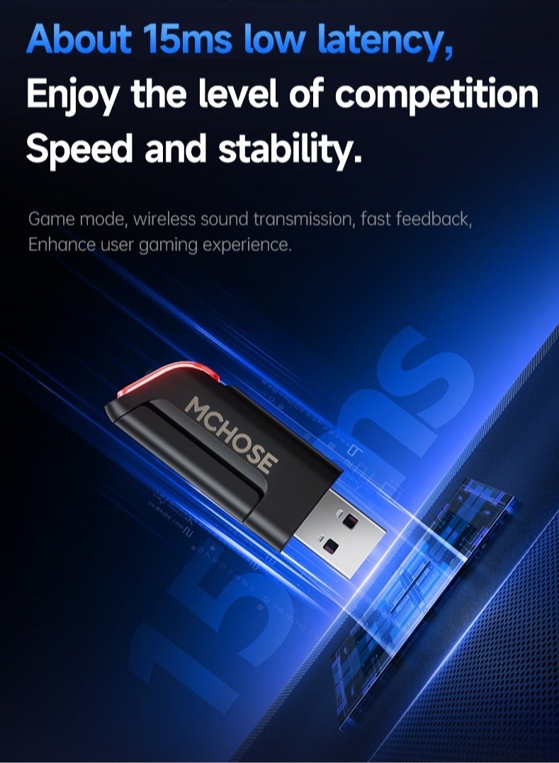 مكشوزي سماعة ألعاب لاسلكية V9 Pro، صوت محيطي 7.1 لأجهزة PS5 وPS4 وسماعات رأس Switch للألعاب، سماعة ألعاب ثلاثية الأوضاع، ميكروفون عازل للضوضاء، بطارية تدوم 250 ساعة، خفيفة الوزن - Image 3