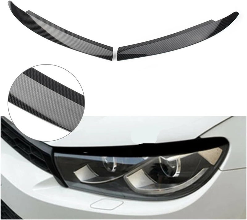DEMULAX Gloss Black Headlight Eyelid Trim for VW Scirocco - Image 2