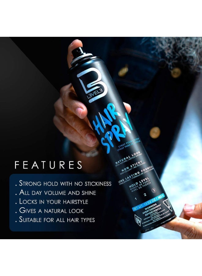L3 Level 3 Hair Spray - Long Lasting and Strong Hold - Great for Men and Women - Level Three - Suitable for All Hair Types - Image 3