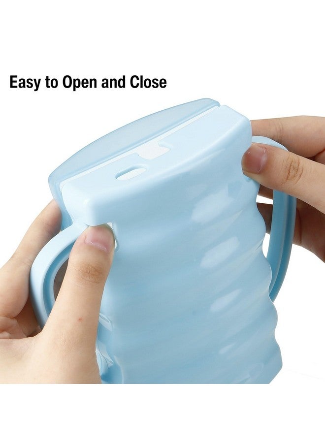 PandaEar PandaEar 2 Pack Squeeze Proof Food Pouch Holder for Toddlers, Baby Pouch Holder with Handle for Food Pouches and Drink Juice Boxes, Blue/Purple  - Image 3