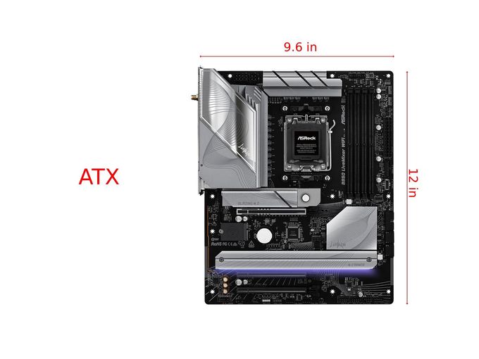 ASRock Amd B850 Livemixer Wifi 7 Socket Am5 Ryzen 9000/8000/7000 Series Ddr5 8000+ (Oc) Mhz 256Gb Atx Motherboard M.2 Sata3 6.0 Gb/S Pcie 5.0 Bios Flashback 1 Hdmi 1 Displayport - Image 5