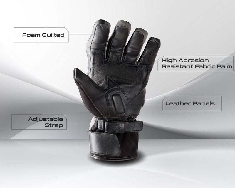 Axor Sela Waterproof Riding Gloves:Insulated/Touchscreen-Friendly/Full Gauntlet with PVC Knuckle Protection & Sport Touring Fit for All-Weather Performance-Black Grey-XL - Image 4