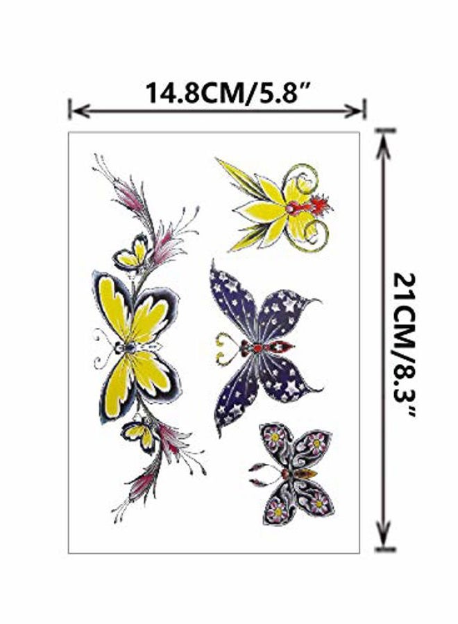 Pinone Flowers Butterfly Body Waist Waterproof Fake Temporary Tattoo Stickers Woman - Image 4