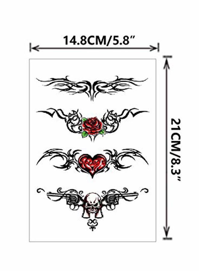 Pinone Flowers Butterfly Body Waist Waterproof Fake Temporary Tattoo Stickers Woman - Image 5