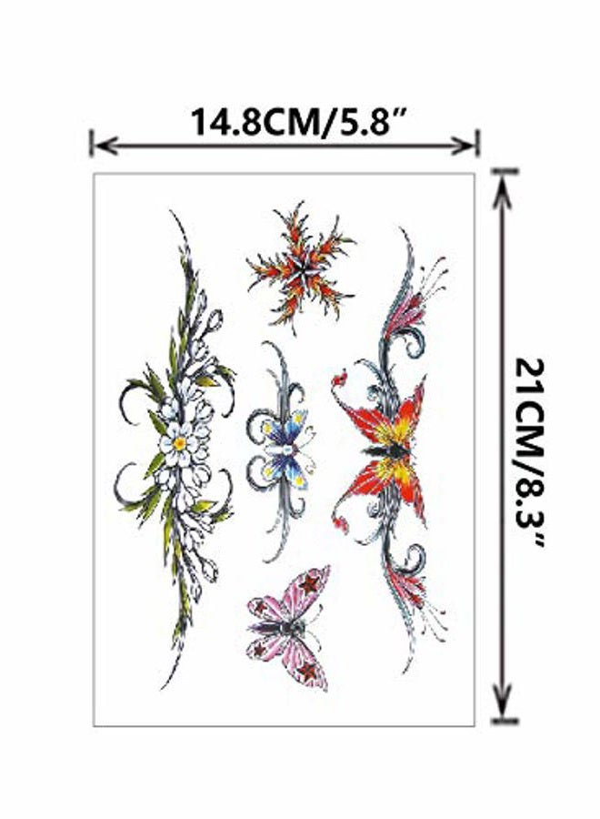 Pinone Flowers Butterfly Body Waist Waterproof Fake Temporary Tattoo Stickers Woman - Image 3