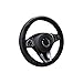 Tioollev Car Steering Wheel Cover 15 inch Carbon Fiber Microfiber PU Leather Elastic Steering Wheel Protector for Men Women Universal Durable Car Decorative Fit for Most Cars Trucks SVU Black - Image 2