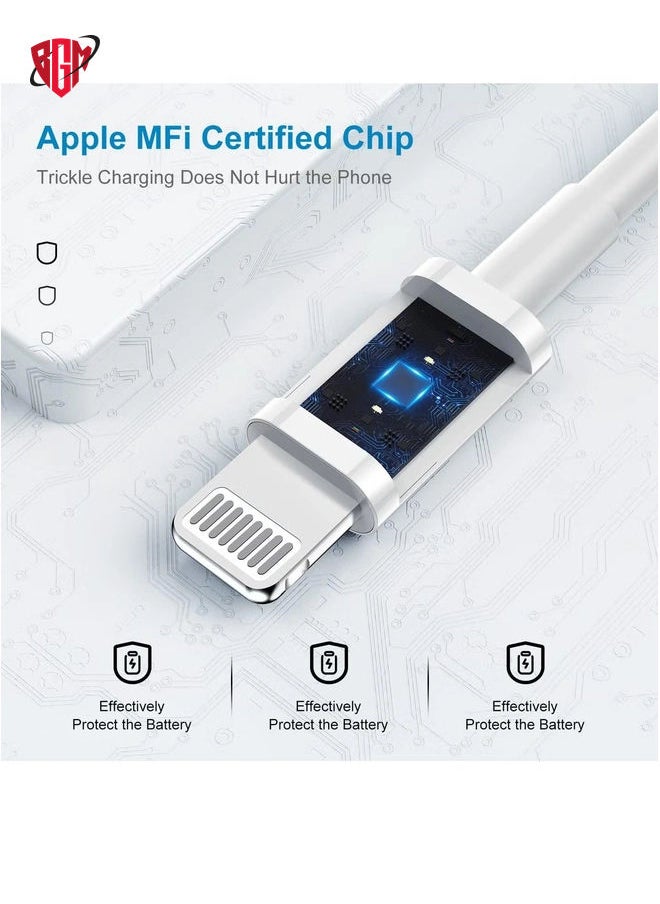 BGM - iPhone Charger Fast Charging 6ft CordApple MFi Certified‘ USB C to Lightning Cable with 20W Fast Charger Block for iPhone 14 Pro Max/13 Plus/12 Mini/11/iPad Pro/Air(2-Pack) - Image 1