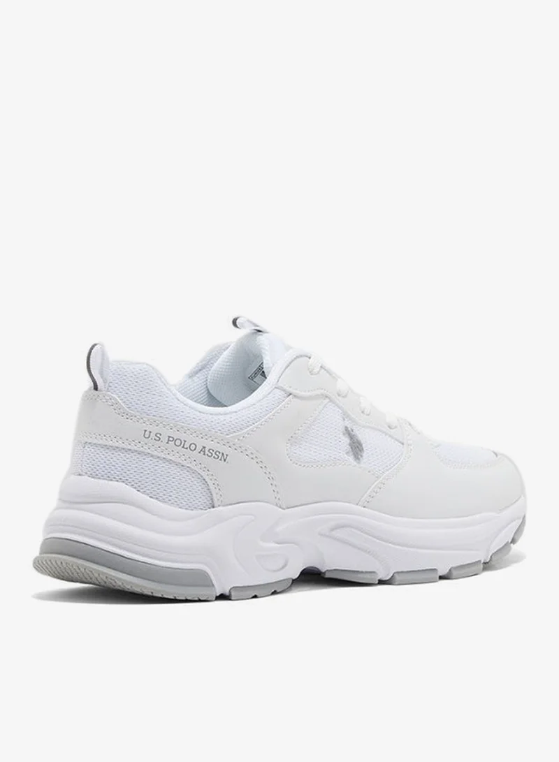 U.S. Polo Assn. white U.S. Polo Assn. Women’s SORLEY GLB 6FX Chunky Sole Sneakers - White & Gold for Women | Best Price UAE