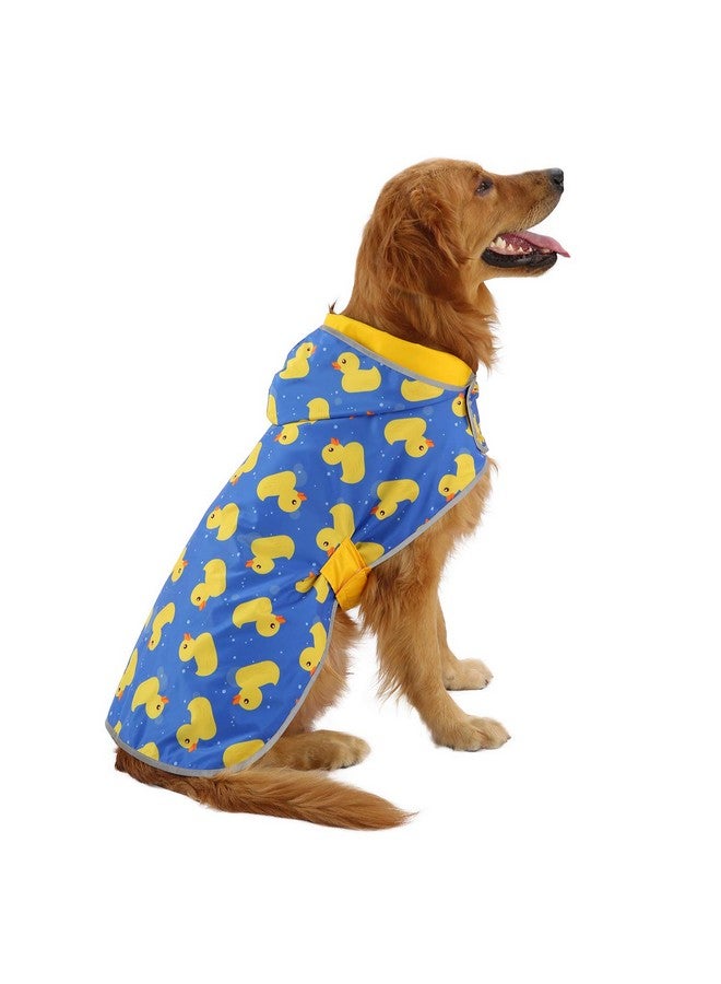 إتش دي إي معطف واق من المطر قابل للعكس للكلاب مع غطاء رأس واق من المطر للكلاب الصغيرة والمتوسطة والكبيرة، لون أصفر - Xxl - Image 4