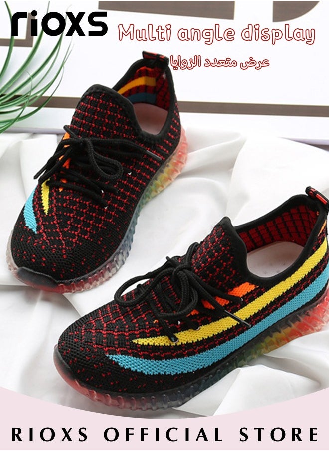 RIOXS - Kids Sneakers Boys Girls Breathable Lightweight Running Sports Shoes Fashion Athletic Casual Shoes - Image 1