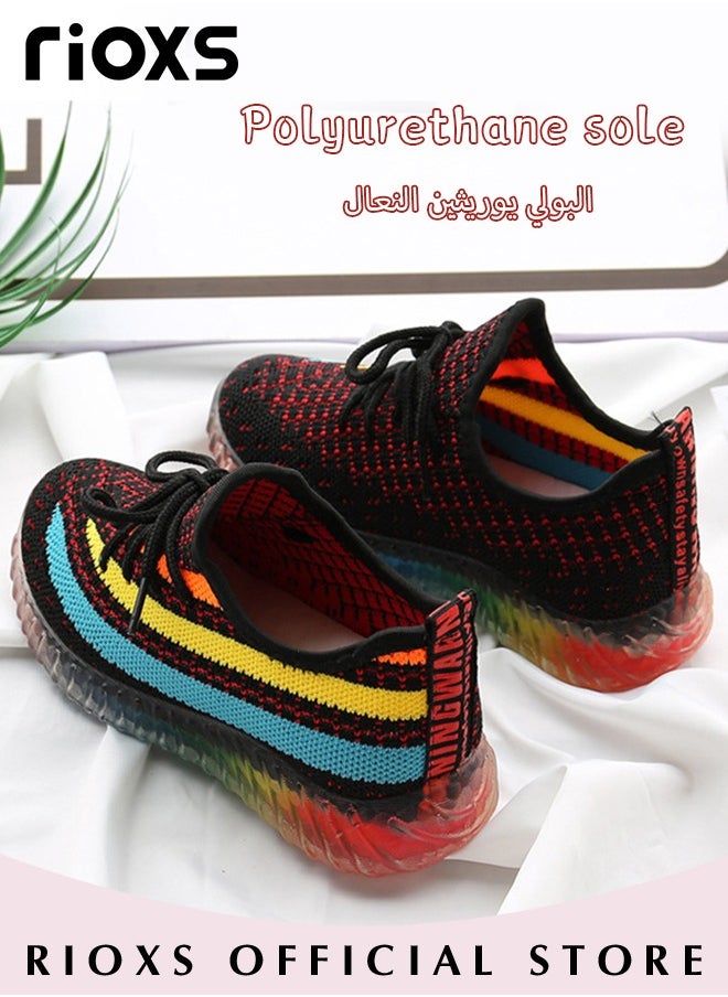 RIOXS - Kids Sneakers Boys Girls Breathable Lightweight Running Sports Shoes Fashion Athletic Casual Shoes - Image 1