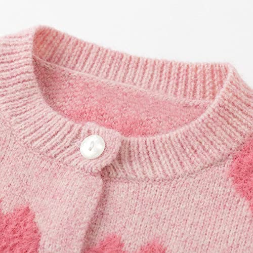 Simplee kids سويتر أطفال بسيط كابل محبوك وردي سترة للأطفال لفصل الربيع 3M-5T - Image 4