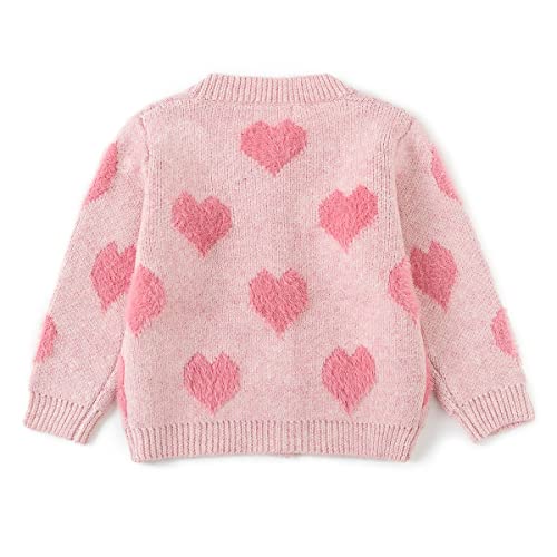 Simplee kids سويتر أطفال بسيط كابل محبوك وردي سترة للأطفال لفصل الربيع 3M-5T - Image 2