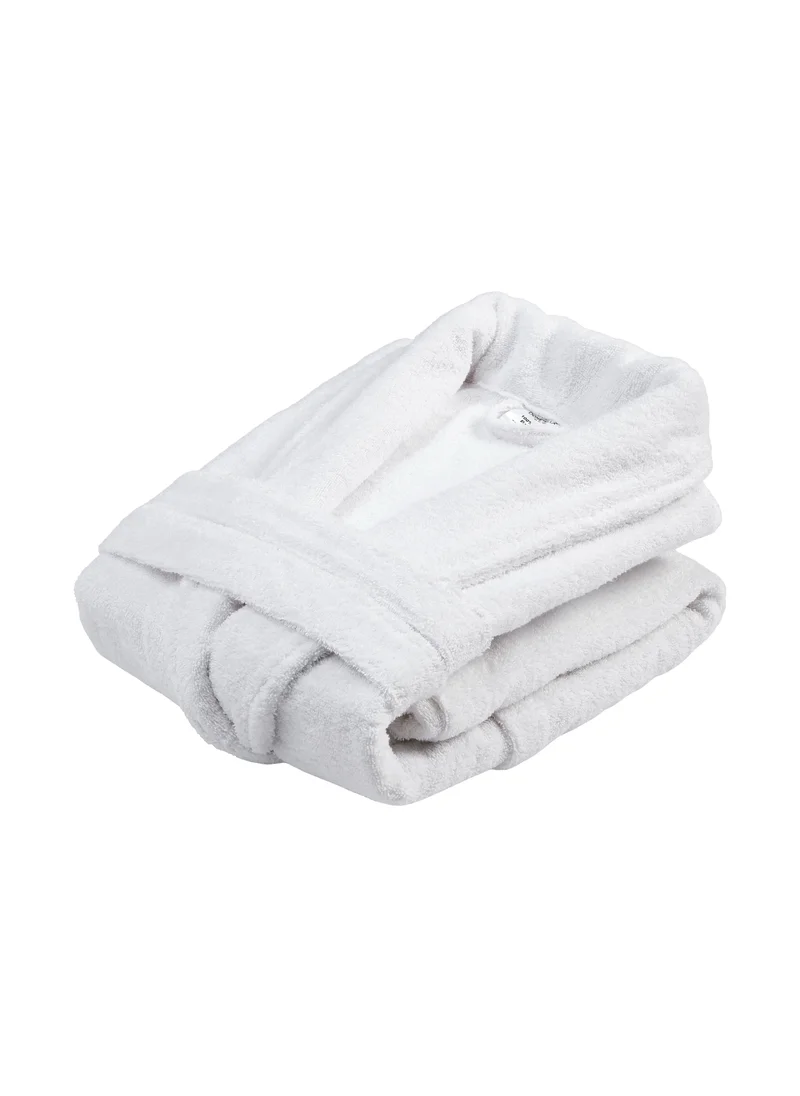 Donetella Unisex 100% Cotton Terry Bathrobe Large And Extra Large Size, 400 GSM, Luxurious And Absorbent, Ankle-Length with Shawl Collar And Pockets