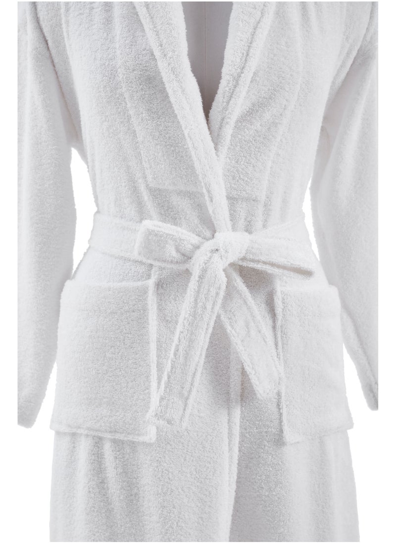 Donetella Unisex 100% Cotton Terry Bathrobe Large And Extra Large Size, 400 GSM, Luxurious And Absorbent, Ankle-Length with Shawl Collar And Pockets  - Image 5