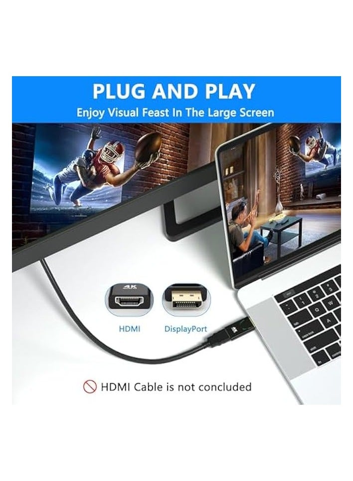 erorex 4K DisplayPort to HDMI Adapter, 2 Pack Uni-Directional DP PC to HDMI Monitor Converter, 4K Ultra HD DP Display Port to HDMI Adapter(Male to Female), Compatible for Lenovo Dell HP and Other Brand - Image 3