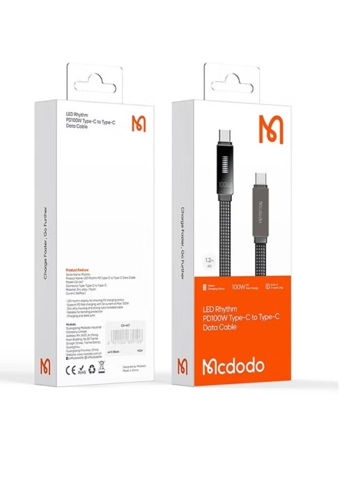 Mcdodo Versatile Mcdodo USB-C to USB-C Cable with 100W Fast Charging & Display Output - Image 3