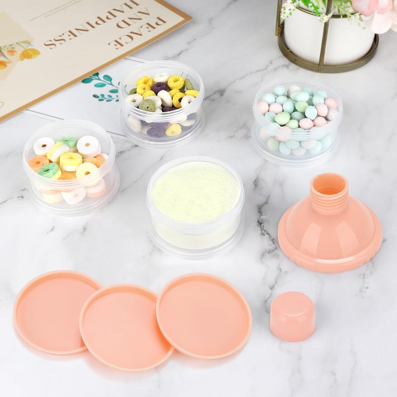 accmor Formula Dispenser On The Go, 4 Compartments Stackable Formula Container for Travel, Baby Milk Powder Kids Snack Container, BPA Free ﻿ - Image 3