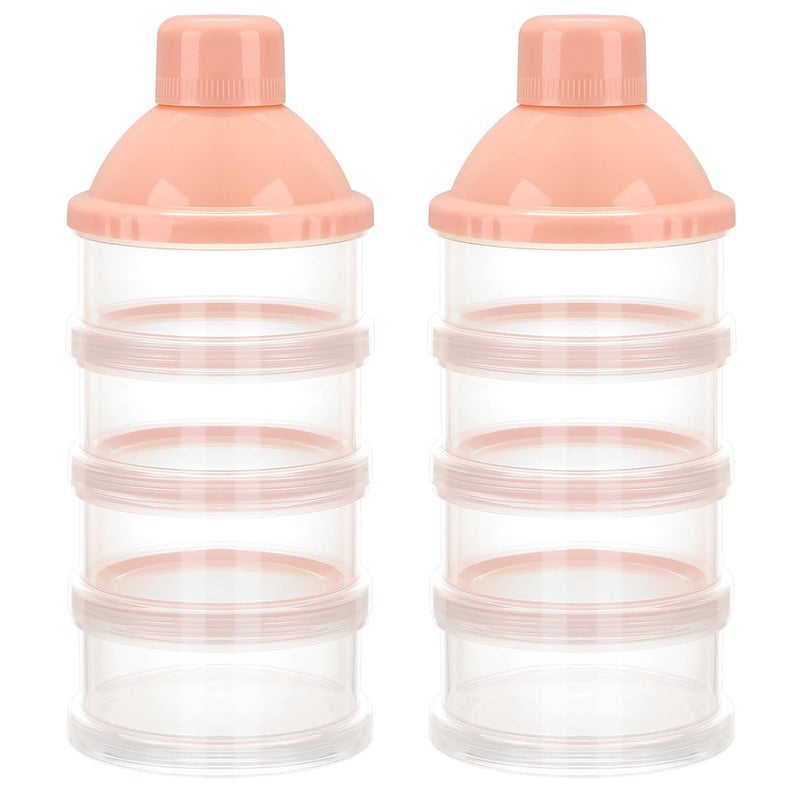 accmor Formula Dispenser On The Go, 4 Compartments Stackable Formula Container for Travel, Baby Milk Powder Kids Snack Container, BPA Free ﻿ - Image 1