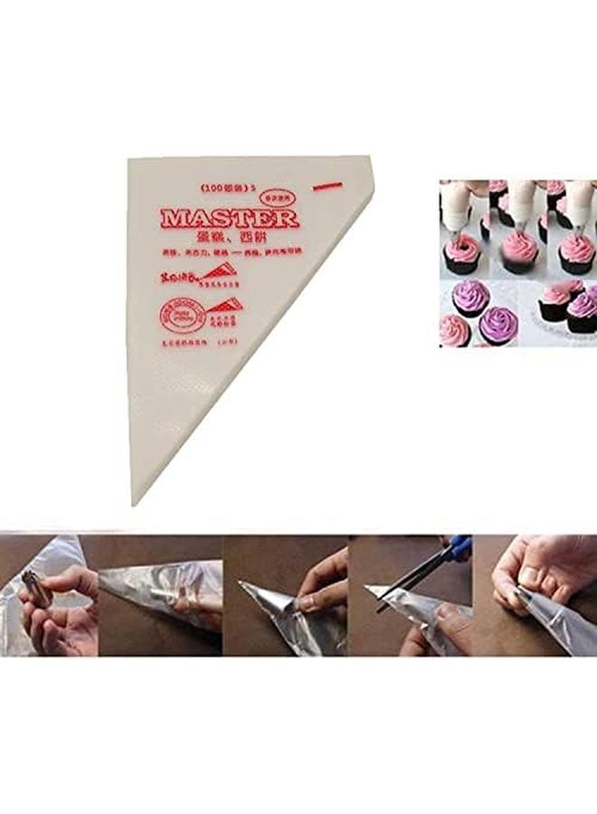ECVV 100Pcs Disposable Cream Pastry Bags Cake Icing Piping Baking Bags Desserts Decoration Tools 12.2 - Image 3