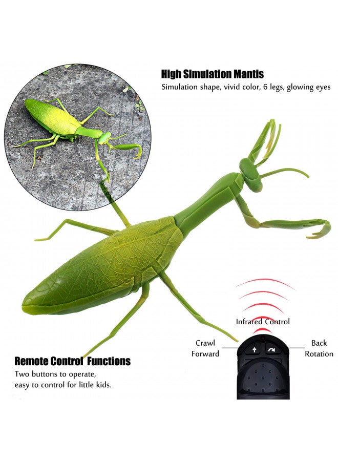 Tipmant RC Praying Mantis Toy IR Remote Control Animal Realistic Insect Car Vehicle Electric for Kids Birthday Gifts - Image 1