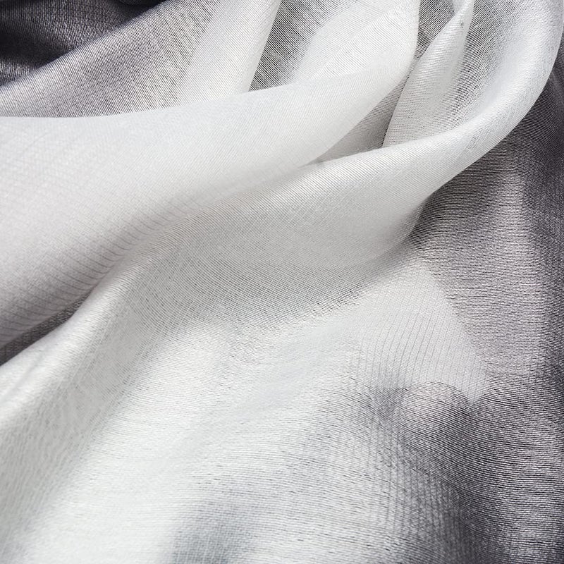 SNUG STAR وشاح قطن حرير SNUG STAR أنيق ناعم للنساء (تدرج - رمادي داكن) - Image 4