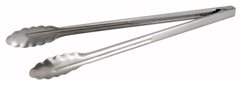 Winco Coiled Spring Medium Weight Stainless Steel Utility Tong, 16-Inch - Image 1