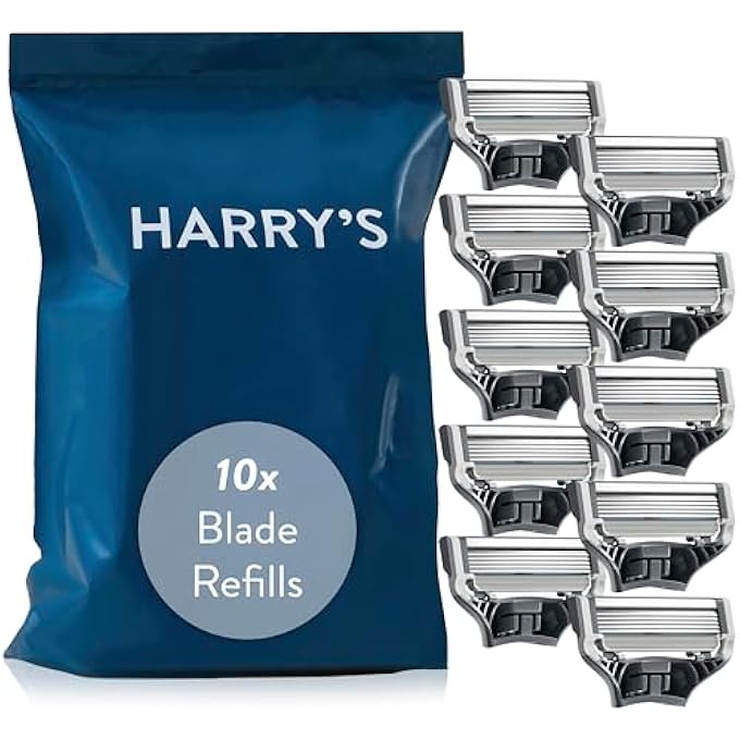 Harry's Harrys Razor Blades Refill 10 Razor Head Refills with Precision Trimmer 5 AntiFriction Shaving Blades Compatible with Harrys Razors for Men - Image 1