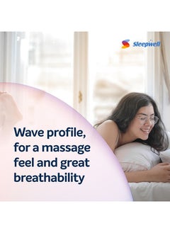 Sleepwell Dual Pro Profiled Foam 10 Night Trial Reversible California King Bed Size Gentle And Firm Triple Layered Anti Sag Foam Mattress White 200x190x25 cm  - Image 3