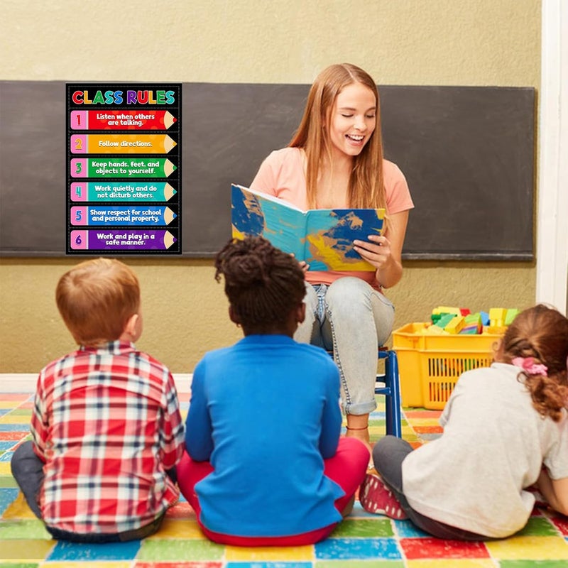 D4DREAM Classroom Rules Poster - Class Expectation Posters for Elementary, Preschool, Middle School, Kindergarten - Back to School Teaching Supplies - Image 2