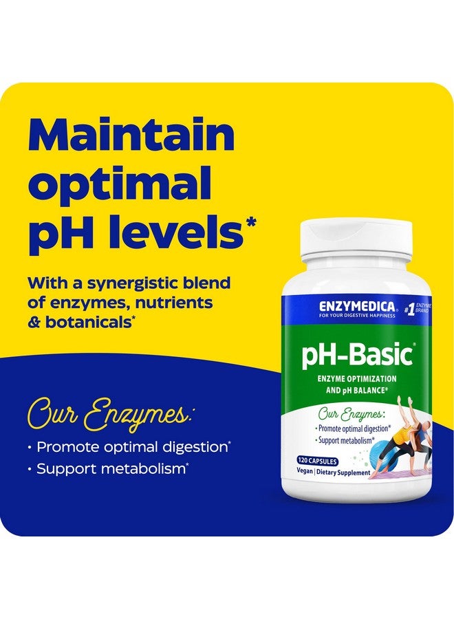 Enzymedica, pH-Basic, Includes Digestive Enzymes, Nutrients & Herbs, Supports Healthy Digestion & pH Balance, 120 Count - Image 2
