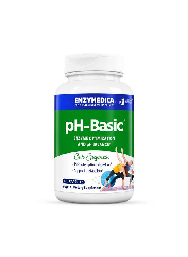 Enzymedica, pH-Basic, Includes Digestive Enzymes, Nutrients & Herbs, Supports Healthy Digestion & pH Balance, 120 Count - Image 1