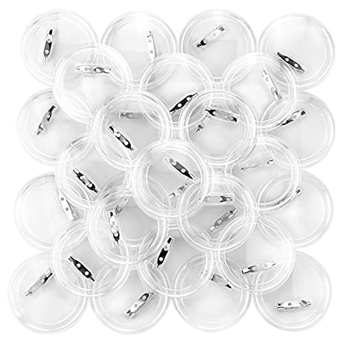 YEXPRESS 70 Pack Acrylic Design Button Badge Clear Plastic Craft Kit with Pin for DIY Craft Supplies 24 Inch