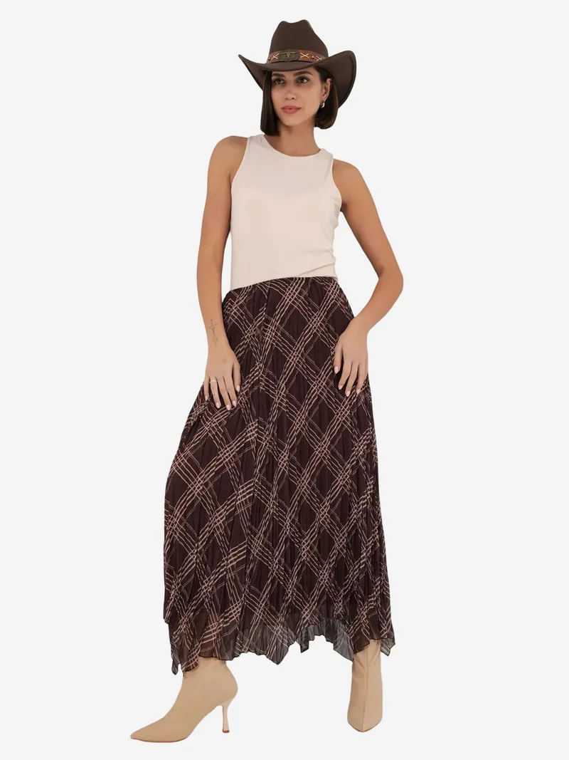Big Dart BDART Asymmetrical Patterned Maxi Skirt