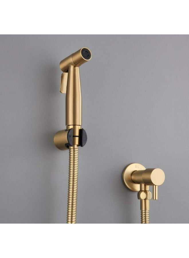 CMGTYYD Stainless Steel Bathroom Shower Head Kit Accessory - Antique Brushed Gold Faucet Kit Handheld Bidet Sprayer Stainless Steel Toilet Bidet Faucet Bathroom - Image 2