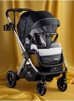 LUCID Luxury Baby Carrycot Stroller with High Density Lining from Lucid - Black Model - VIOLA  - Image 1