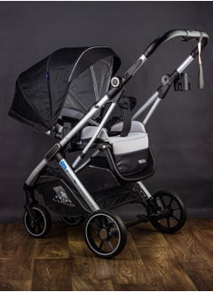 LUCID Luxury Baby Carrycot Stroller with High Density Lining from Lucid - Black Model - VIOLA  - Image 4