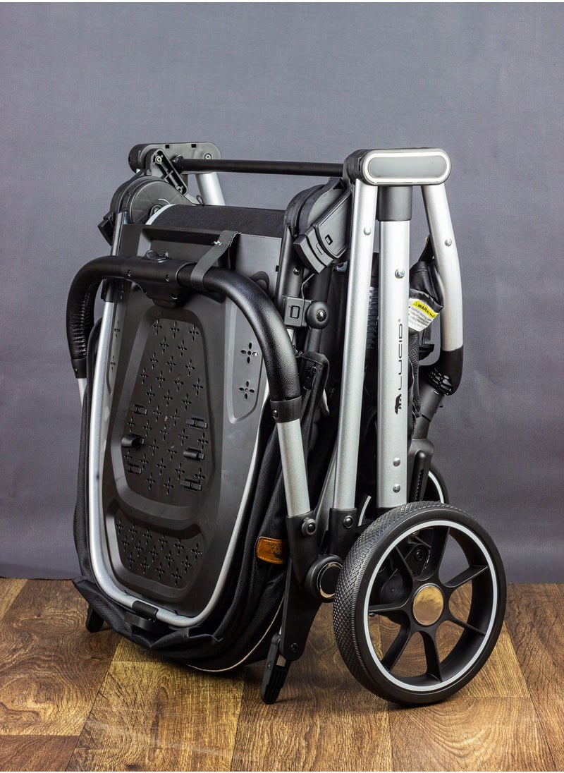 LUCID - Luxury Baby Carrycot Stroller with High Density Lining from Lucid - Black Model - VIOLA - Image 1