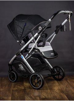 LUCID Luxury Baby Carrycot Stroller with High Density Lining from Lucid - Black Model - VIOLA  - Image 5