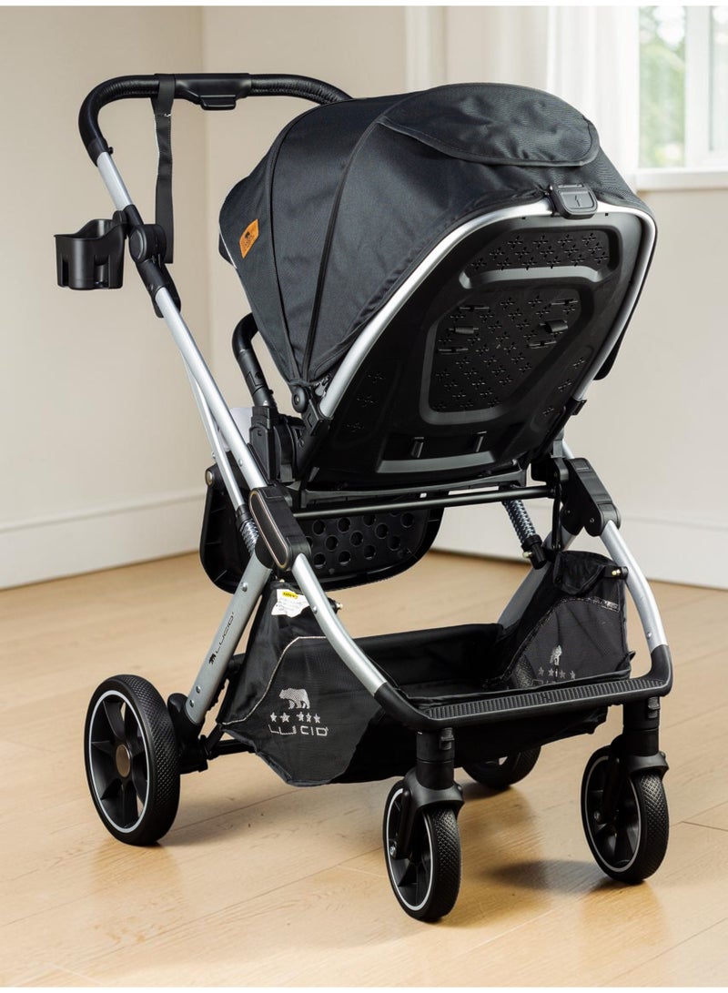 لوسيد سترولر بيبى كاريكوت فاخره مزوده ببطانه عاليه الكثافه من البراند لوسيد أسود موديل - VIOLA - Image 3