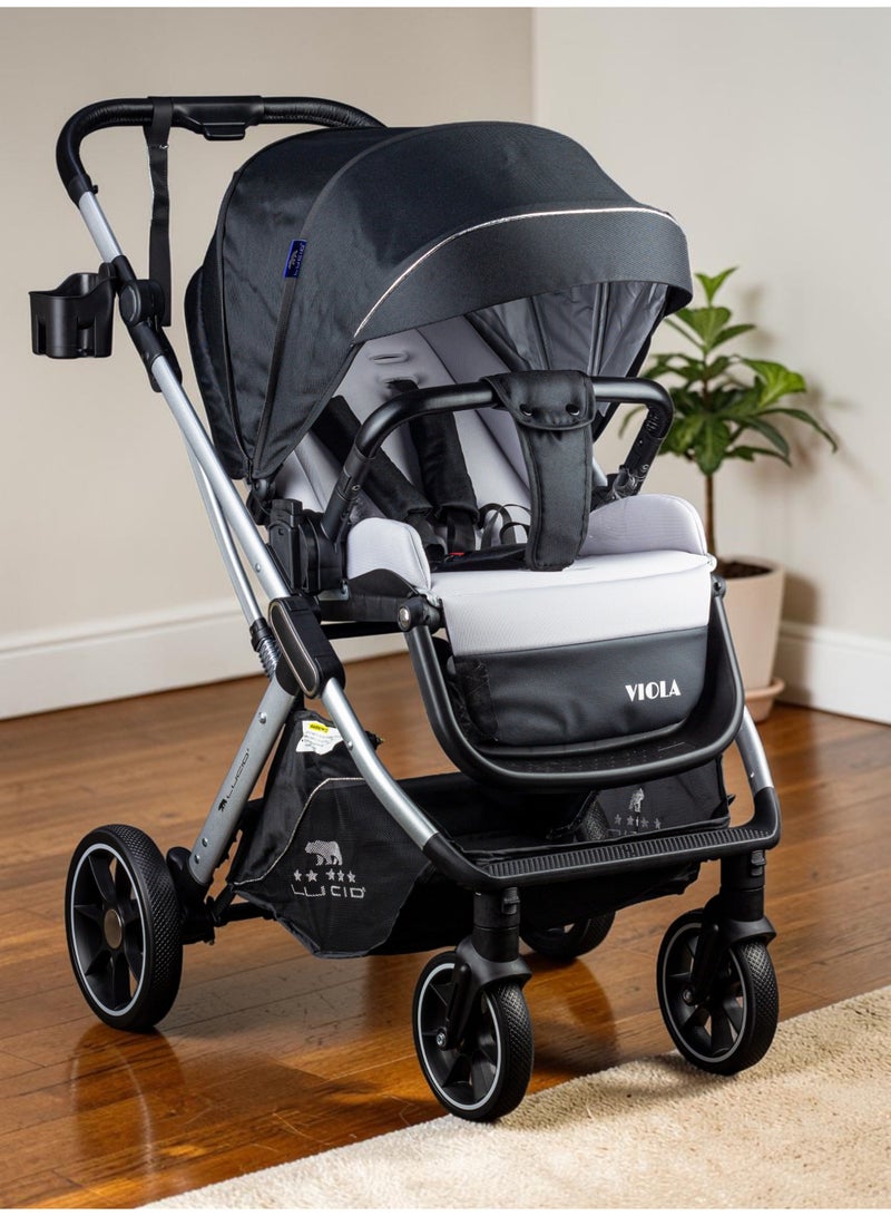 لوسيد سترولر بيبى كاريكوت فاخره مزوده ببطانه عاليه الكثافه من البراند لوسيد أسود موديل - VIOLA - Image 1